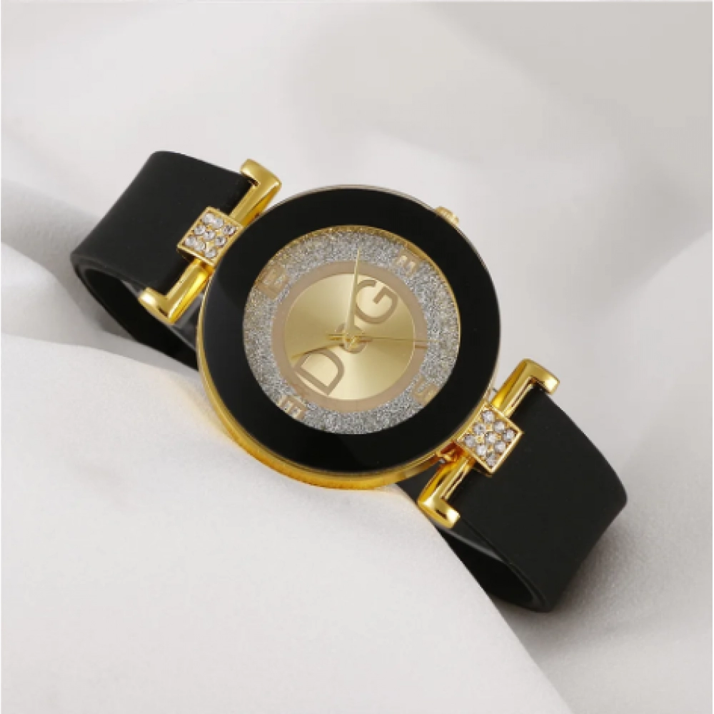 Simple black quartz watch For women Ladies Fashion Casual Silicone Band Wristwatch Relogio Feminino zegarek damski Female Clock