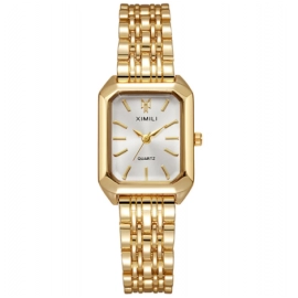 A Classic Fashion Women's Business Quartz Watch. Stainless Steel Strap With Square Dial. For Daily Life