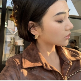 2022 New European and American Hemp Chain Woven Circle Earrings For Women Korean Fashion Jewelry Design Personalized Earrings