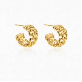 2022 New European and American Hemp Chain Woven Circle Earrings For Women Korean Fashion Jewelry Design Personalized Earrings