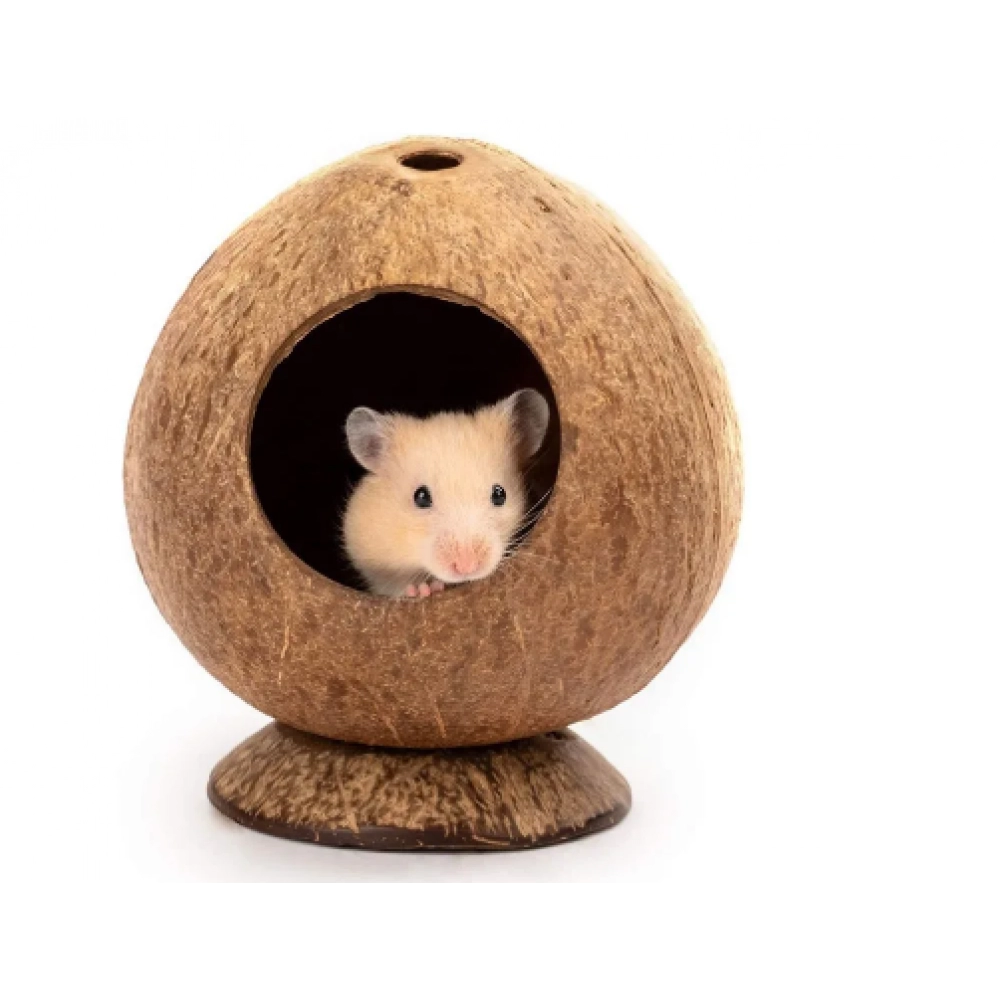Coconut Hut Hamster House Bed Nest Hamster Accessories for Gerbils Mice Small Animal Cage Habitat Decor Wholesale