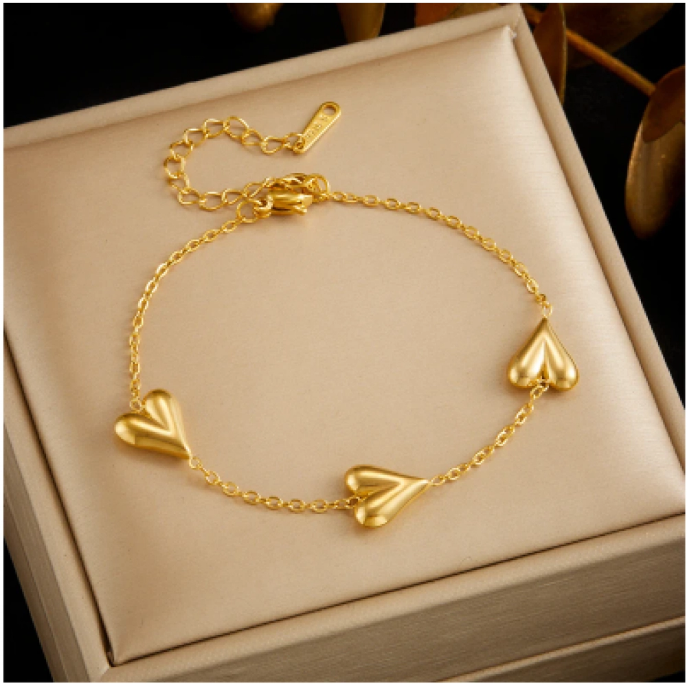 DIEYURO 316L Stainless Steel Vintage Golden Heart Bracelet For Women Fashion Chain New Fashion Wrist Jewelry Girl Birthday Gift DIEYURO 316L Stainless Steel Vintage Golden Heart Bracelet For Women Fashion Chain New Fashion Wrist Jewelry Girl Birthday Gift