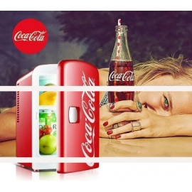 4L Mini Refrigerator Coca-Cola Multifunction Cosmetic Dormitory Warmer Cooler Fridge for Home Car Small Portable Fridge 12V/220V