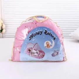 New Portable Folding Baby Bedding Crib Netting Baby Bed Infant Mosquito Nets Foldable with Cotton Pillows