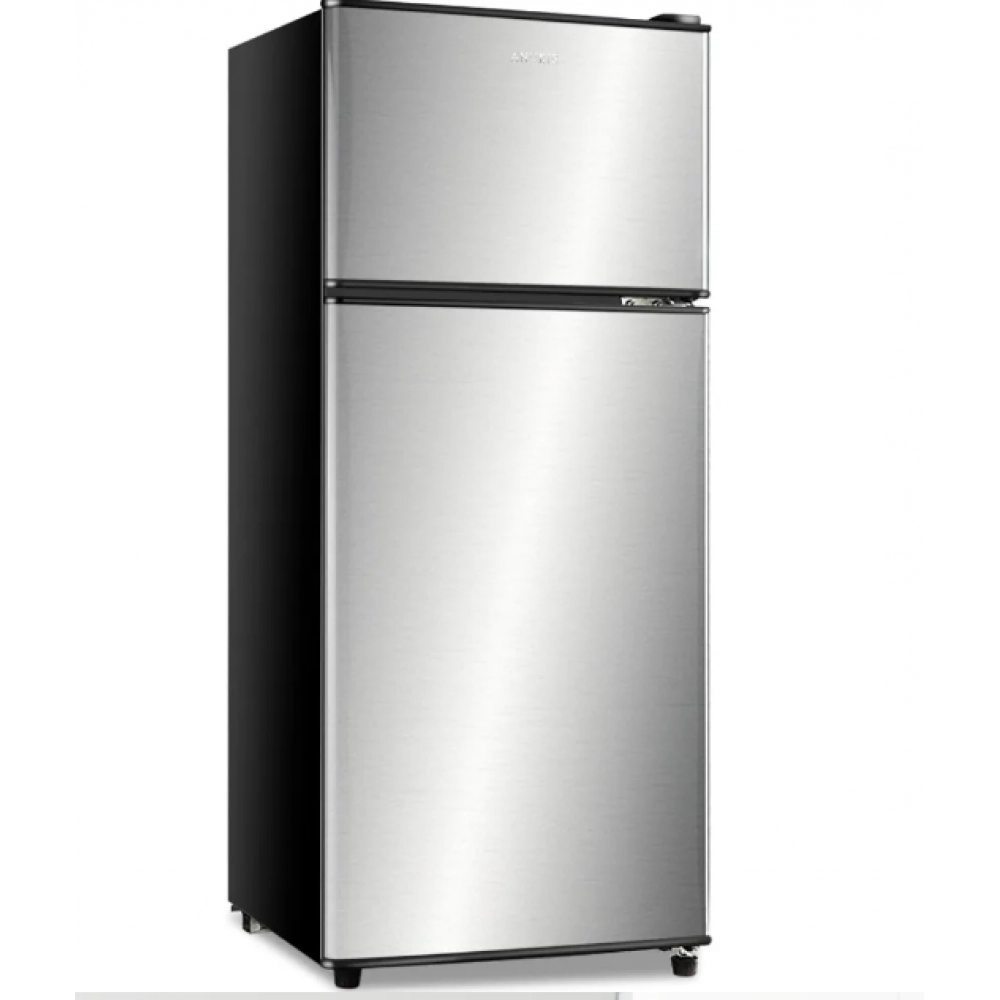 Compact Refrigerator 3.8 Cu Ft 2 Door Mini Fridge with Freezer for Apartment, Dorm, Office, Family, Basement, Garage - Silver Compact Refrigerator 3.8 Cu Ft 2 Door Mini Fridge with Freezer for Apartment, Dorm, Office, Family, Basement, Garage - Silver