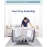 PANGDUBE 125*65cm Baby Crib 0 To 3 Years Old Kids Bed with Wheels Portable Crib for Baby Playpen Multifunctional Safety Fence